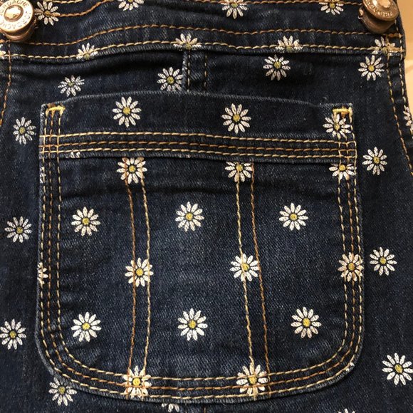 Cute Denim Daisy Jordache Overall Shorts - Picture 3 of 7